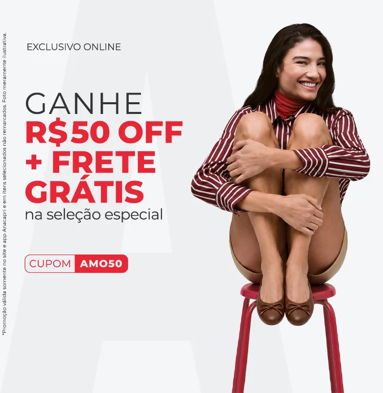 Ganhe R$ 50 de desconto e frete grátis na seleção especial